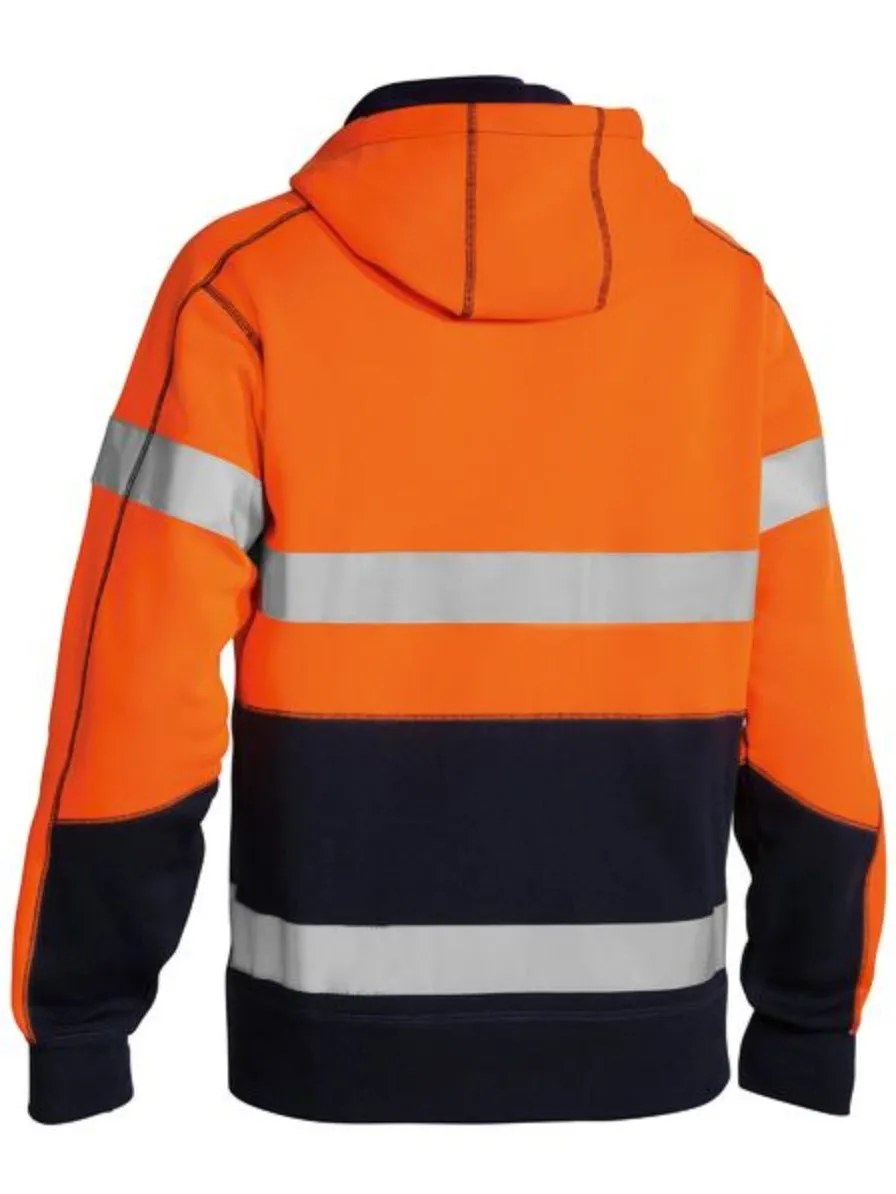 Bisley Taped Hi Vis Fleece Hoodie With Sherpa Lining