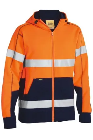 Bisley Taped Hi Vis Fleece Hoodie With Sherpa Lining
