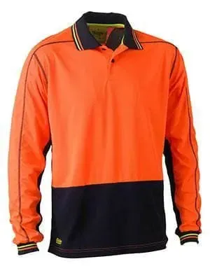 Bisley Workwear Hi-vis Long Sleeve Polo Shirt BK6219