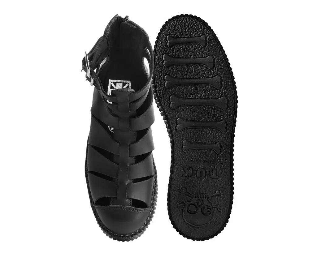 Black TUKskin™ Gladiator Viva Low Sandal