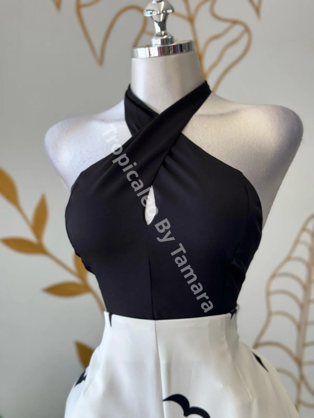 BlackCrossed Top