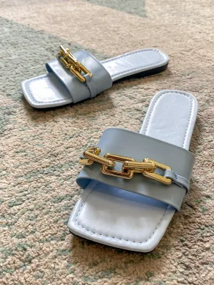 Blue Chain-Accent Sliders