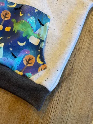 Blue Dinosaur Hoodie - 5-6 Years