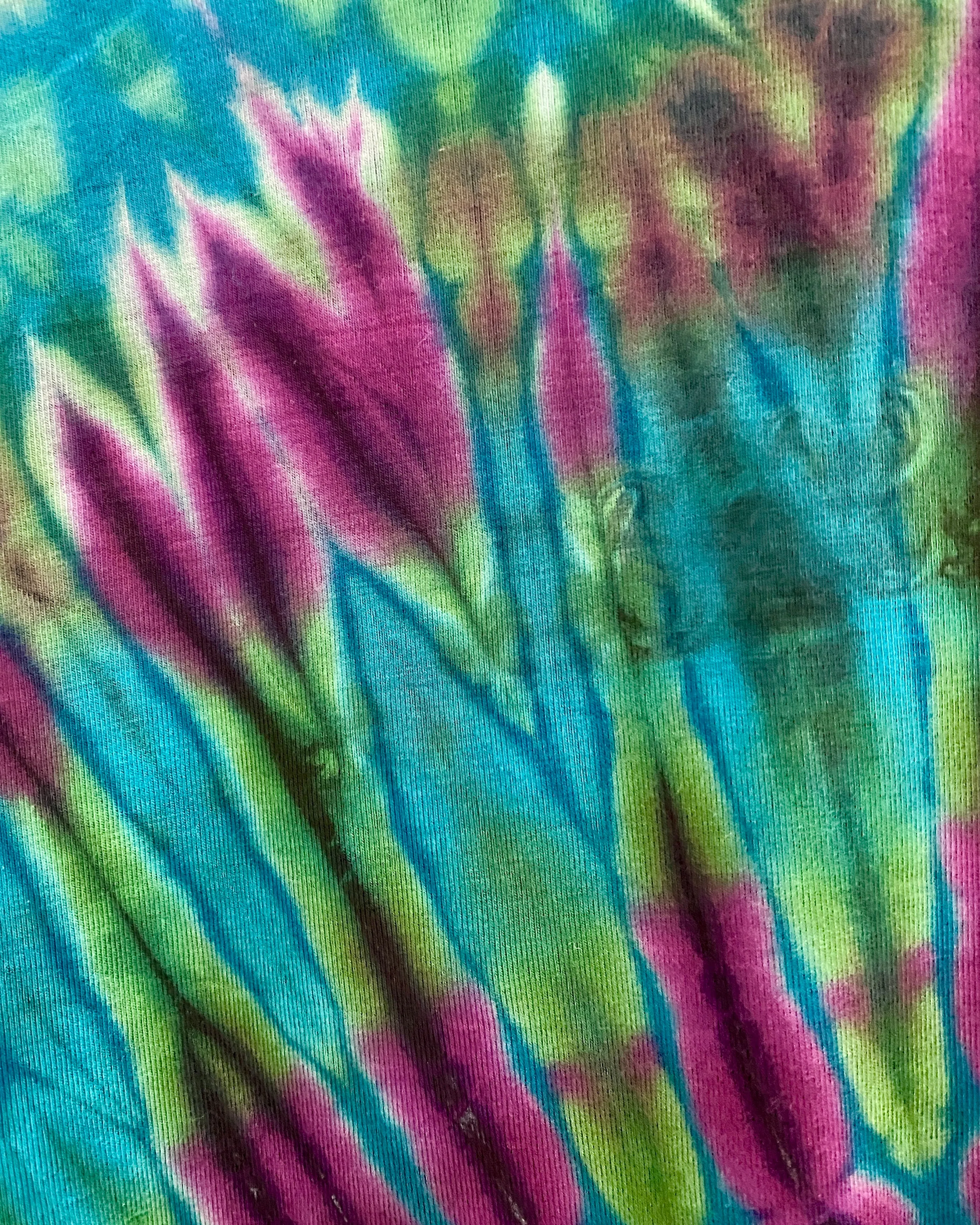 Blue Tie-Dye Wrap Top