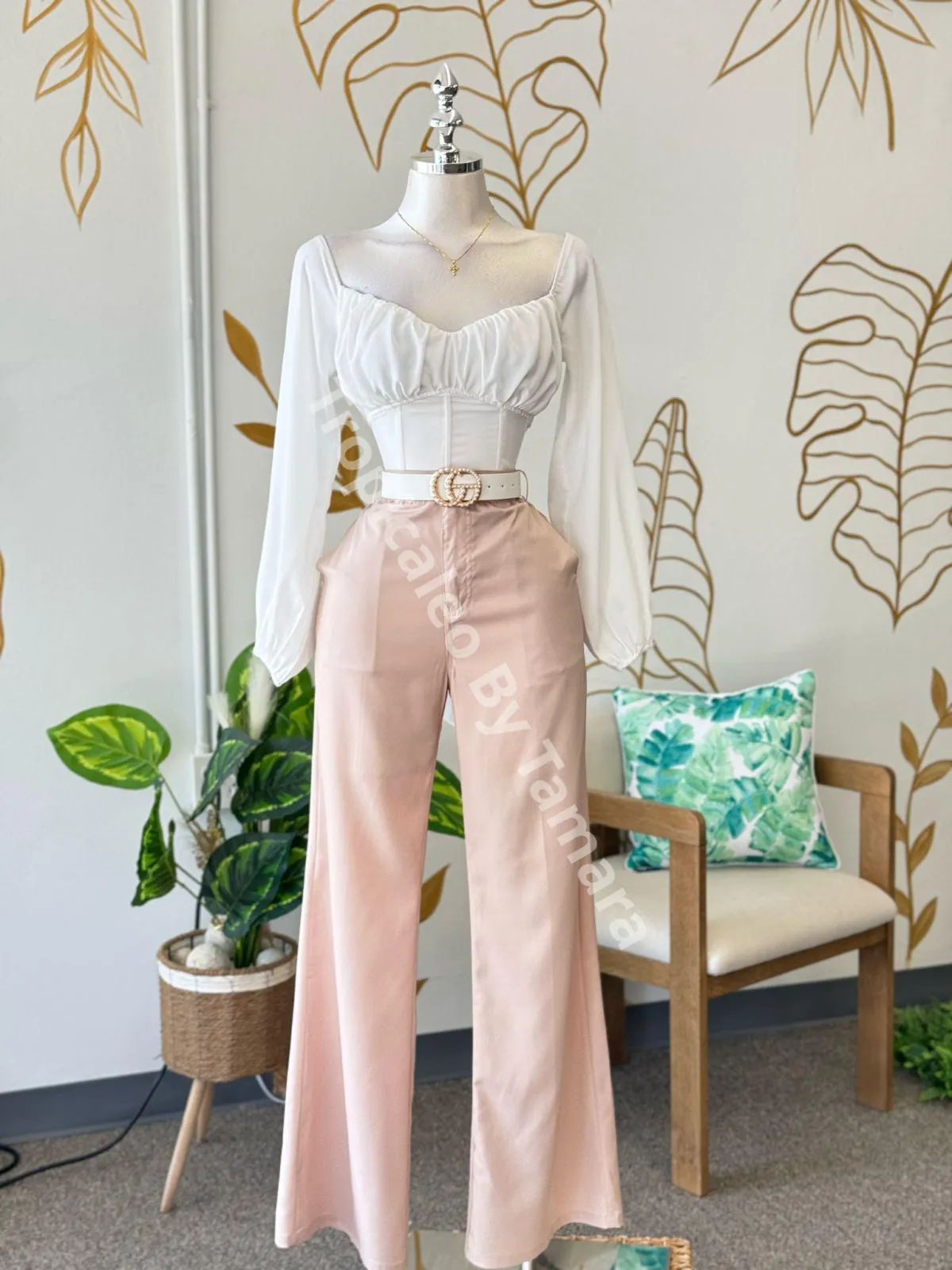 Blush Wide Leg Pants