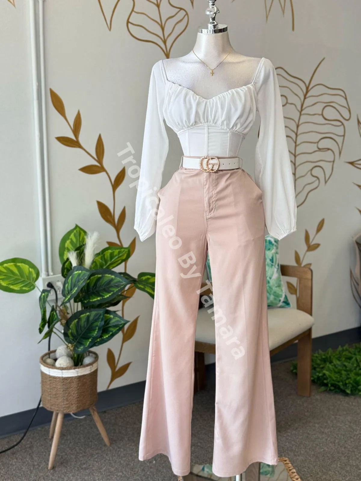 Blush Wide Leg Pants