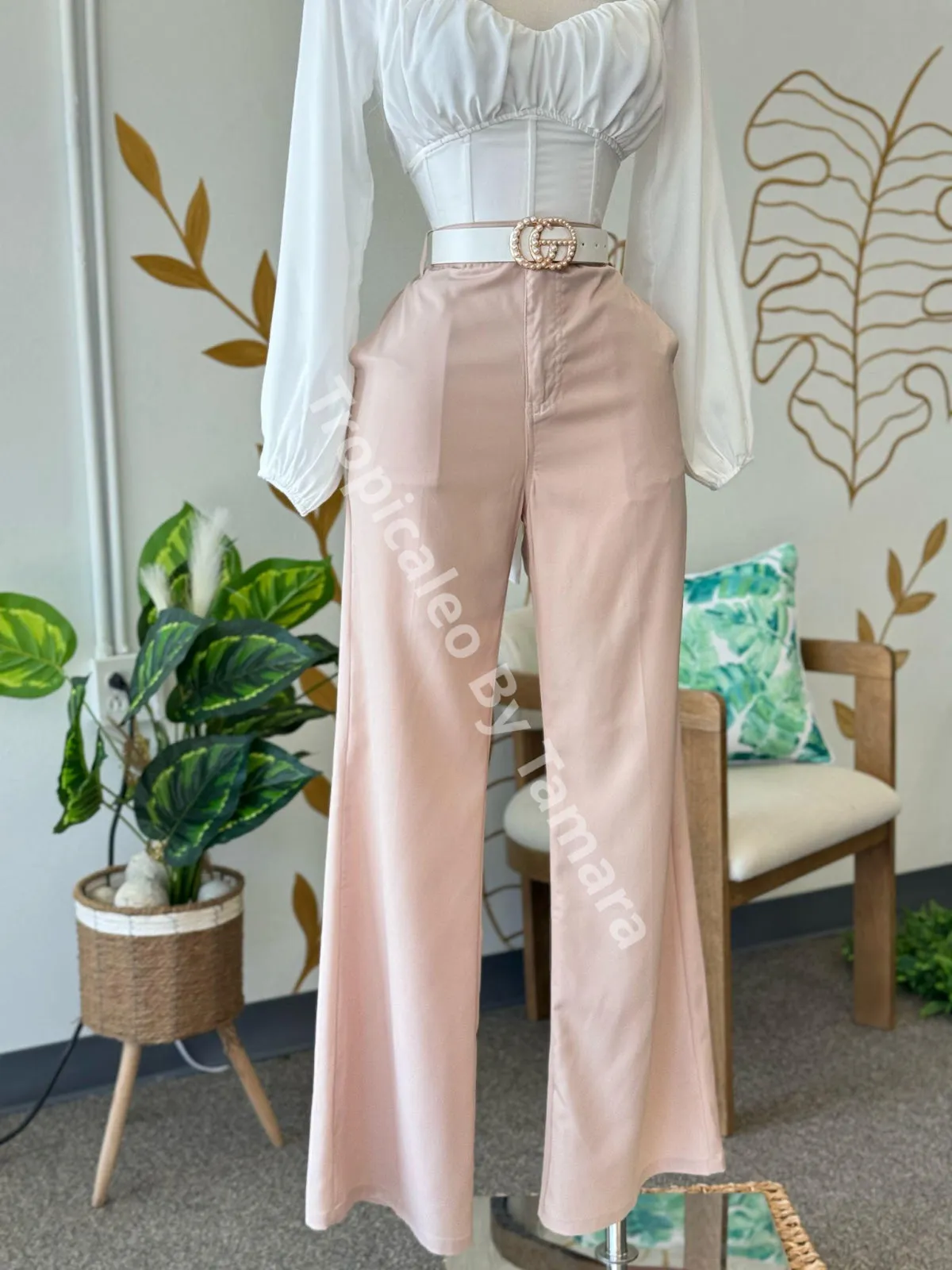 Blush Wide Leg Pants