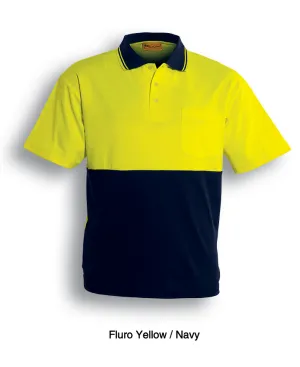 Bocini-Unisex Adults Hi-Vis Polyface / Cotton Back Polo - S/S-SP0538