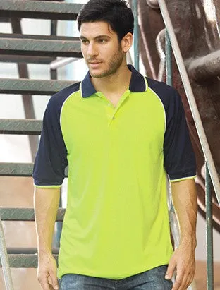 Bocini-Unisex Adults Hi-Vis Raglan Sleeve Polo-SP0543