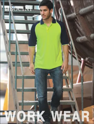 Bocini-Unisex Adults Hi-Vis Raglan Sleeve Polo-SP0543