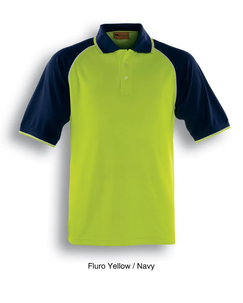 Bocini-Unisex Adults Hi-Vis Raglan Sleeve Polo-SP0543