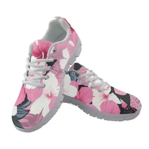 Bold Tropical Blossom Running Shoes