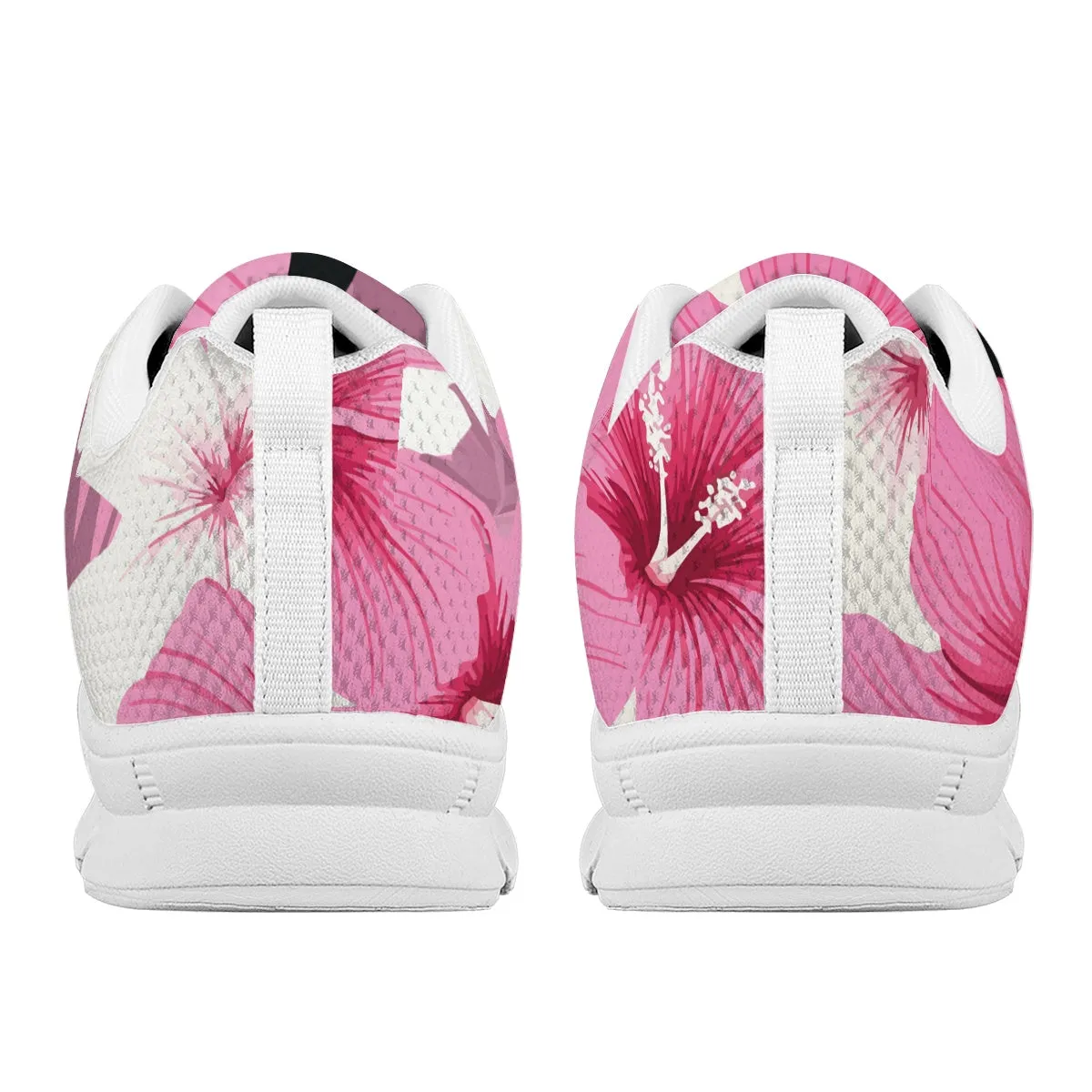 Bold Tropical Blossom Running Shoes