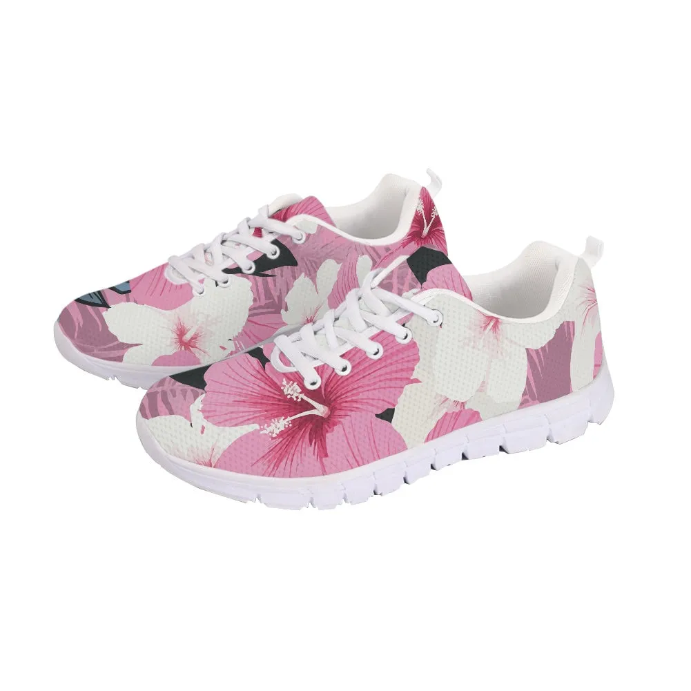 Bold Tropical Blossom Running Shoes