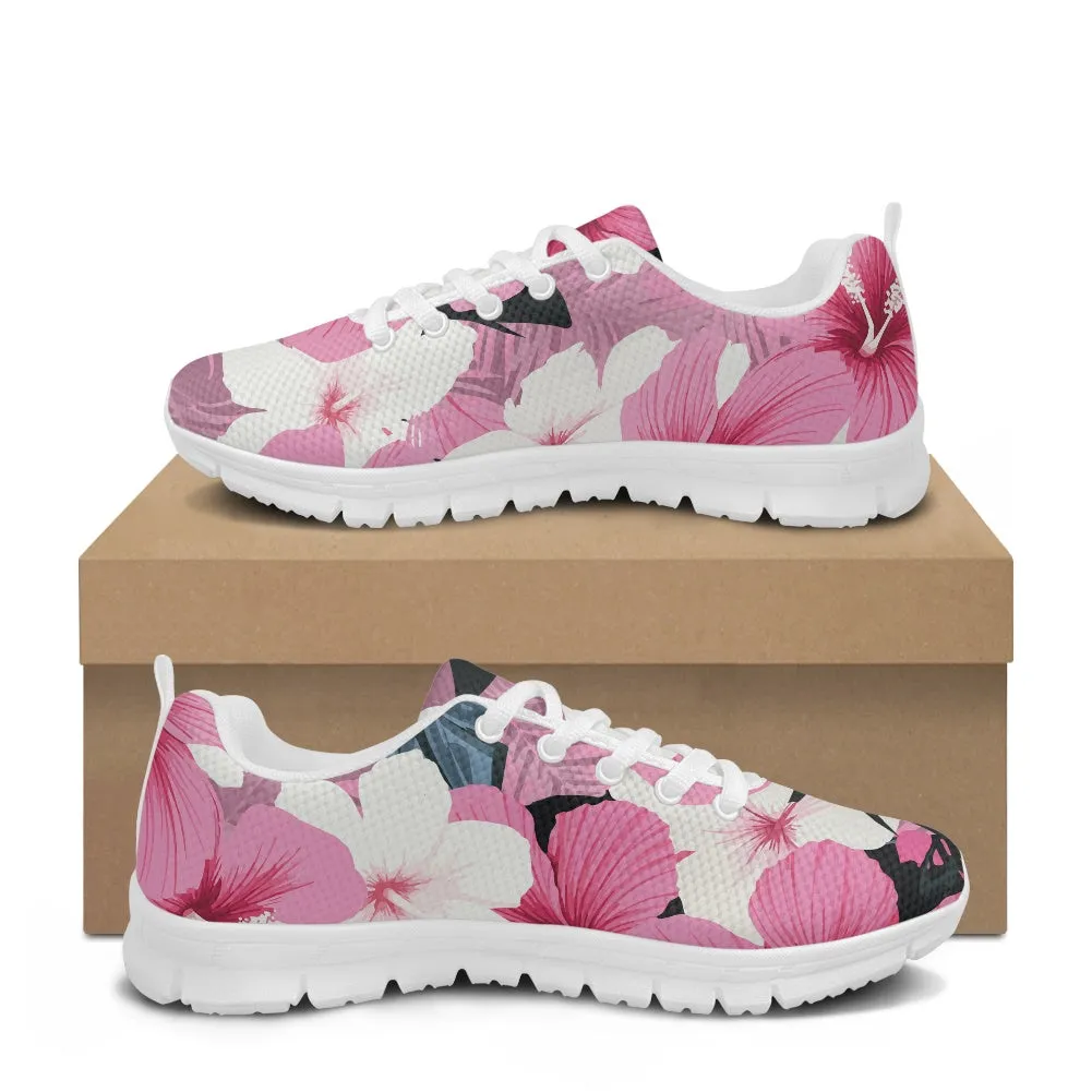 Bold Tropical Blossom Running Shoes