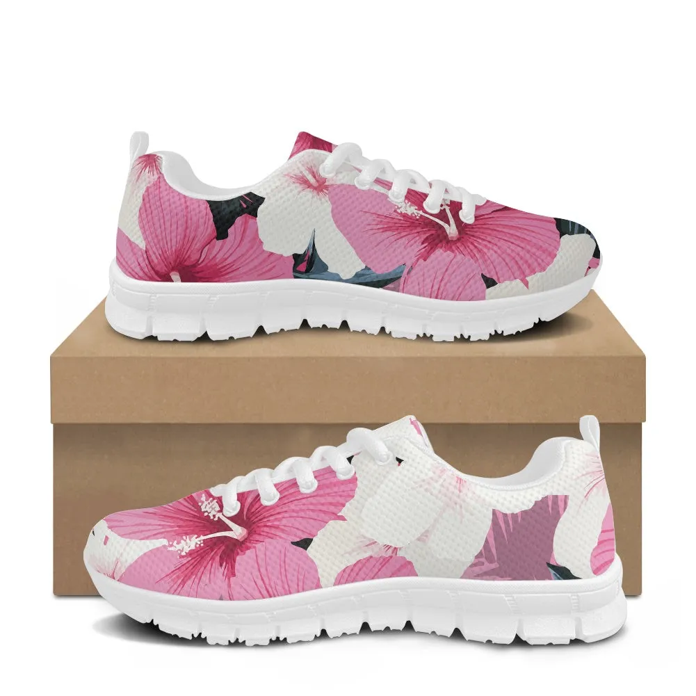 Bold Tropical Blossom Running Shoes