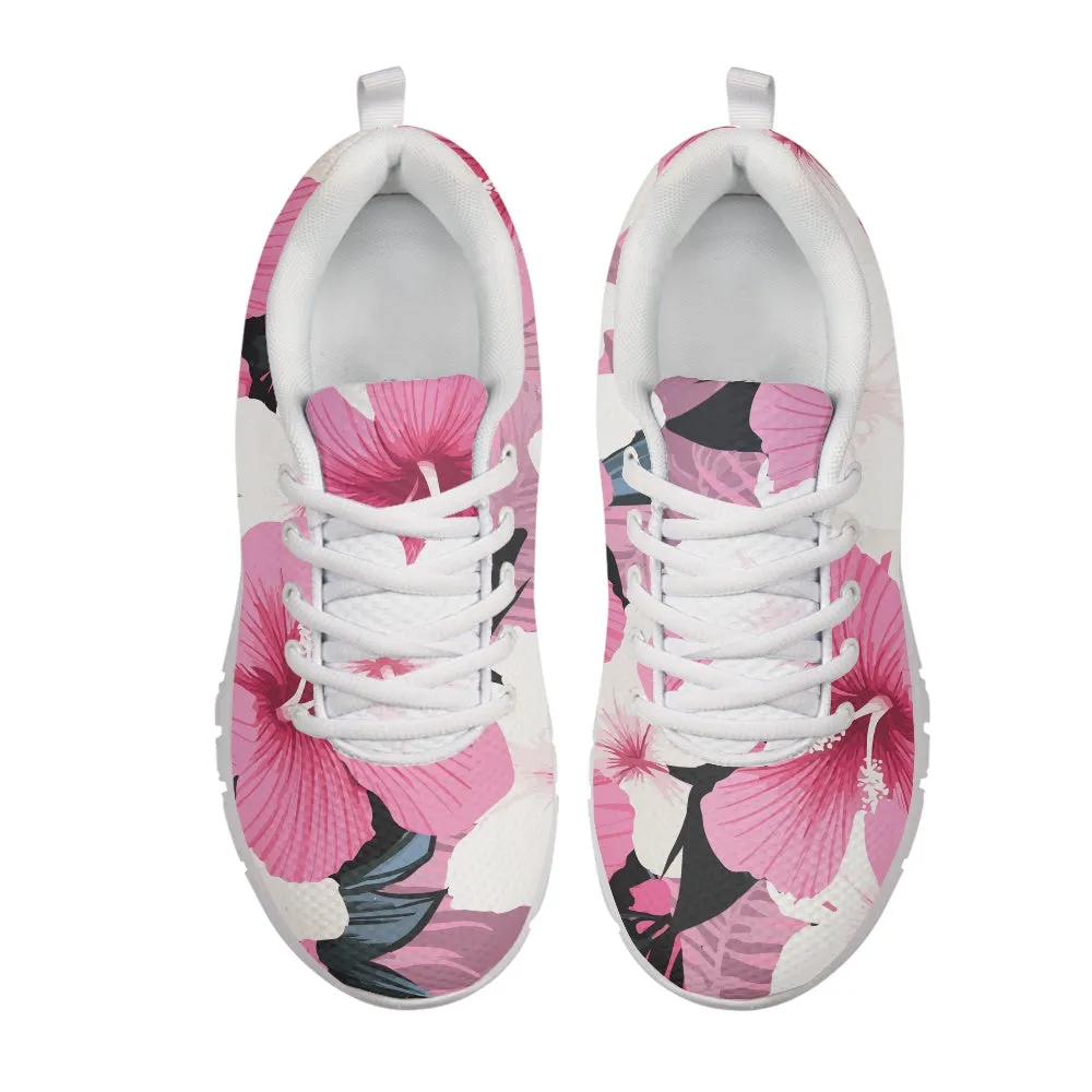 Bold Tropical Blossom Running Shoes