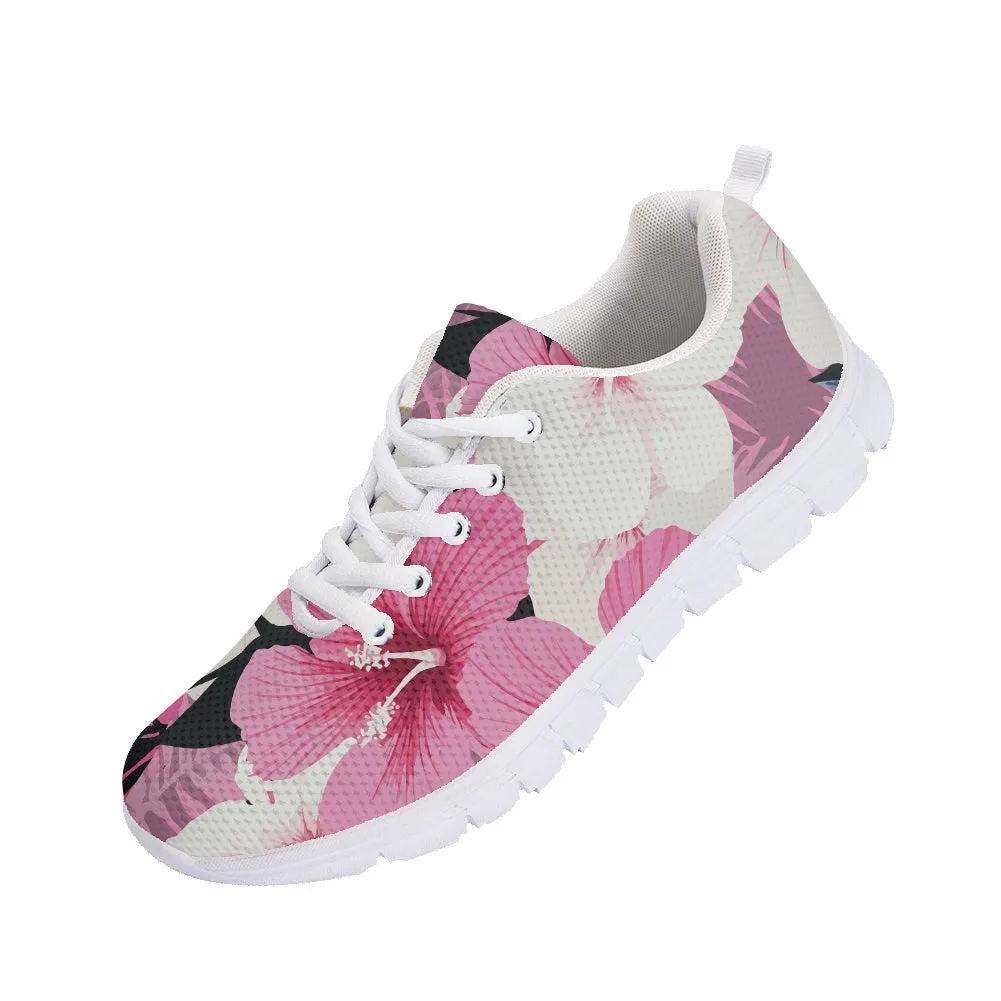 Bold Tropical Blossom Running Shoes