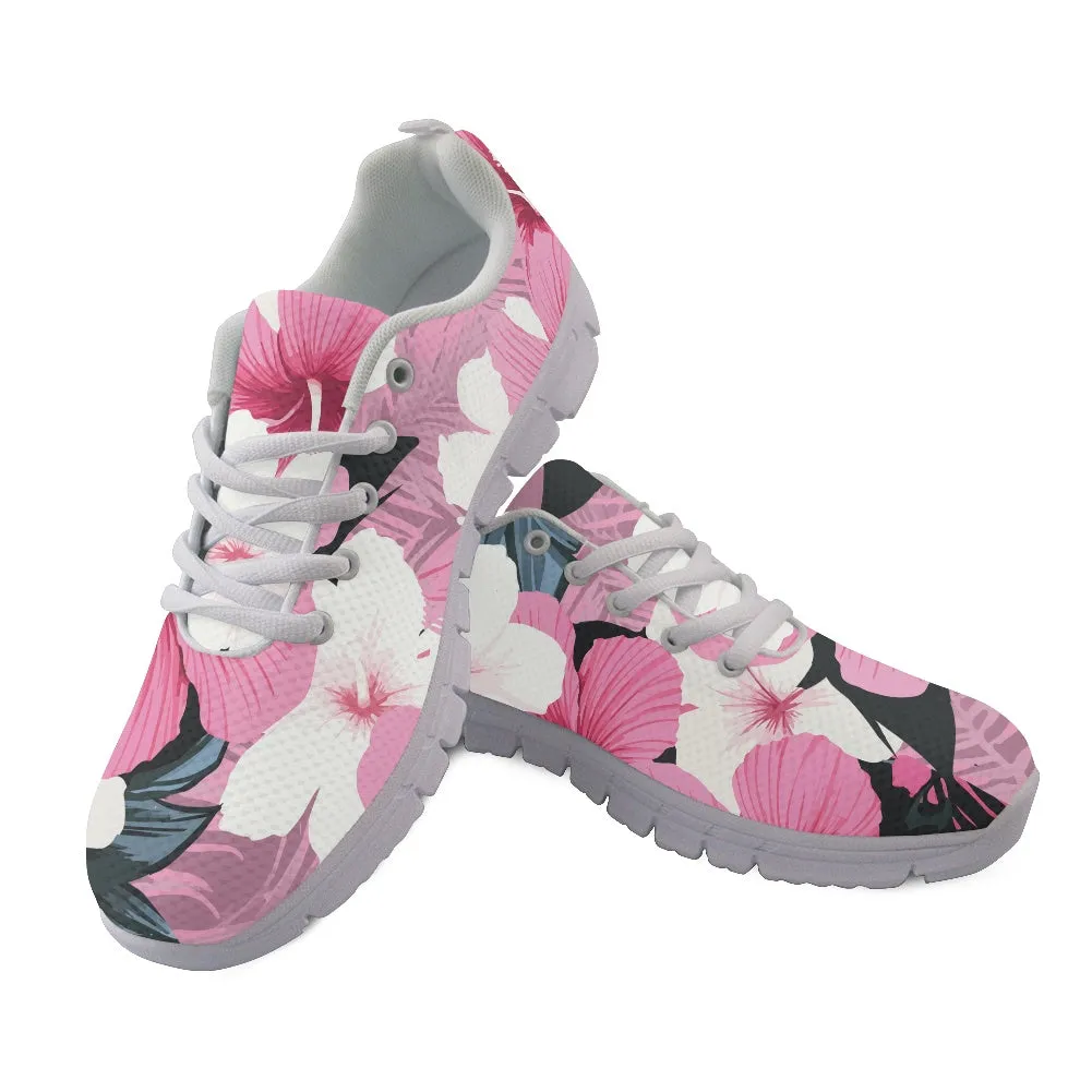 Bold Tropical Blossom Running Shoes