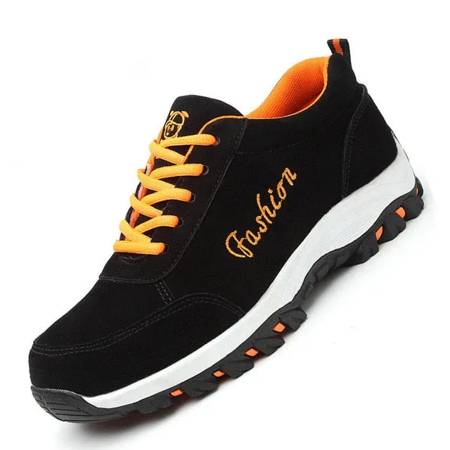 Breathable Mesh Safety Shoes Men Boots Steel Toe Cap Work Safety Boot Men Outdoor Puncture-Proof Protective Work Sneakers
