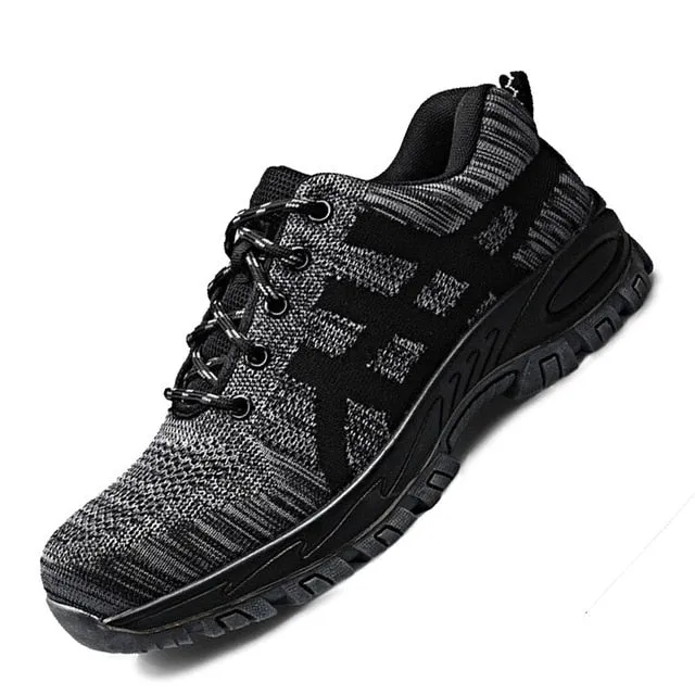 Breathable Mesh Safety Shoes Men Boots Steel Toe Cap Work Safety Boot Men Outdoor Puncture-Proof Protective Work Sneakers