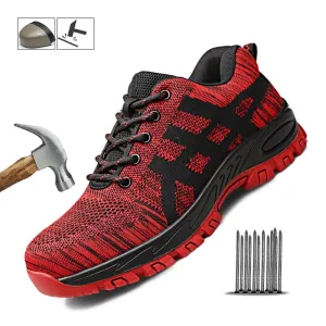 Breathable Mesh Safety Shoes Men Boots Steel Toe Cap Work Safety Boot Men Outdoor Puncture-Proof Protective Work Sneakers