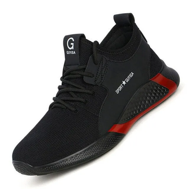 Breathable Mesh Safety Shoes Men Boots Steel Toe Cap Work Safety Boot Men Outdoor Puncture-Proof Protective Work Sneakers
