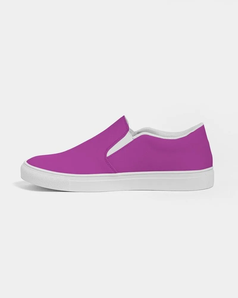 Bright Purple Slip-On Canvas Sneakers | Men's | Bright Pure Purple | C38M100Y0K0