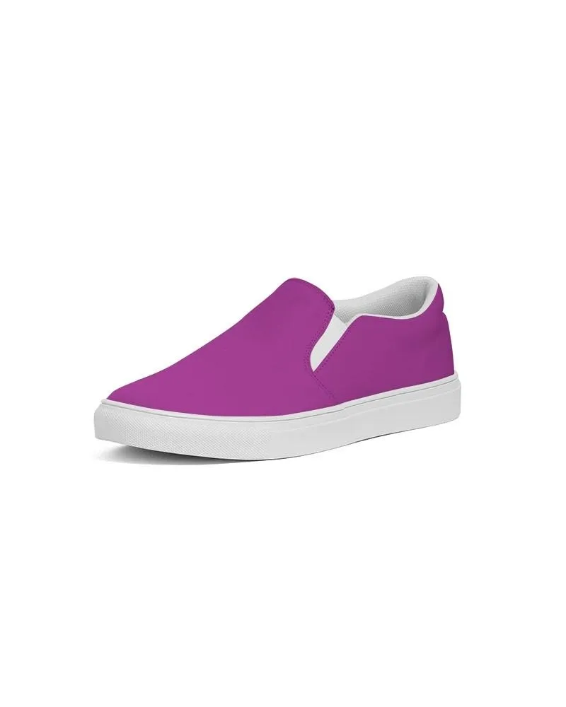 Bright Purple Slip-On Canvas Sneakers | Men's | Bright Pure Purple | C38M100Y0K0