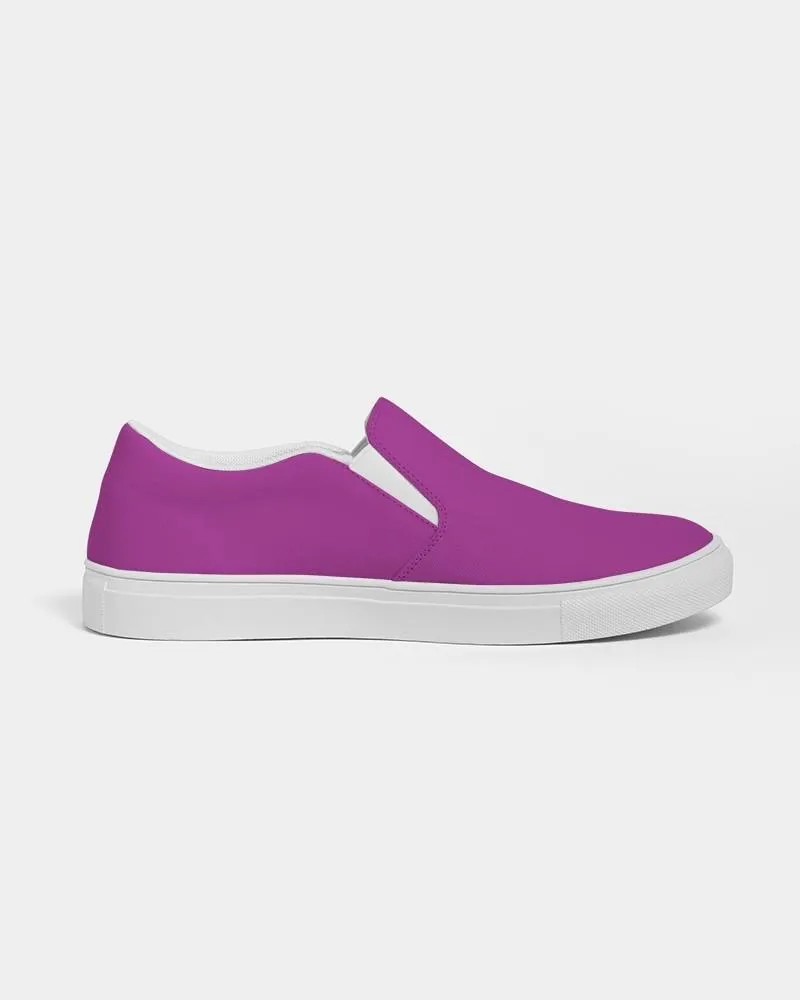 Bright Purple Slip-On Canvas Sneakers | Men's | Bright Pure Purple | C38M100Y0K0
