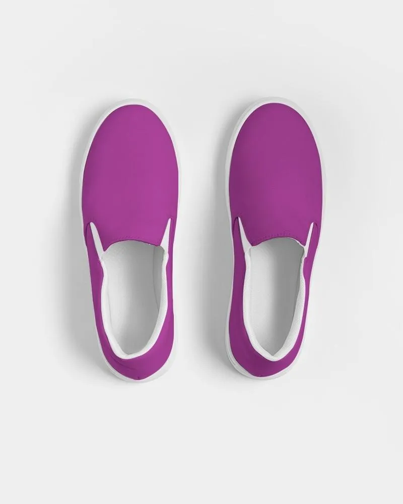 Bright Purple Slip-On Canvas Sneakers | Men's | Bright Pure Purple | C38M100Y0K0