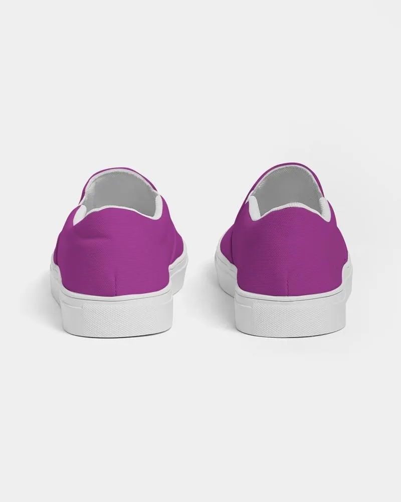 Bright Purple Slip-On Canvas Sneakers | Men's | Bright Pure Purple | C38M100Y0K0