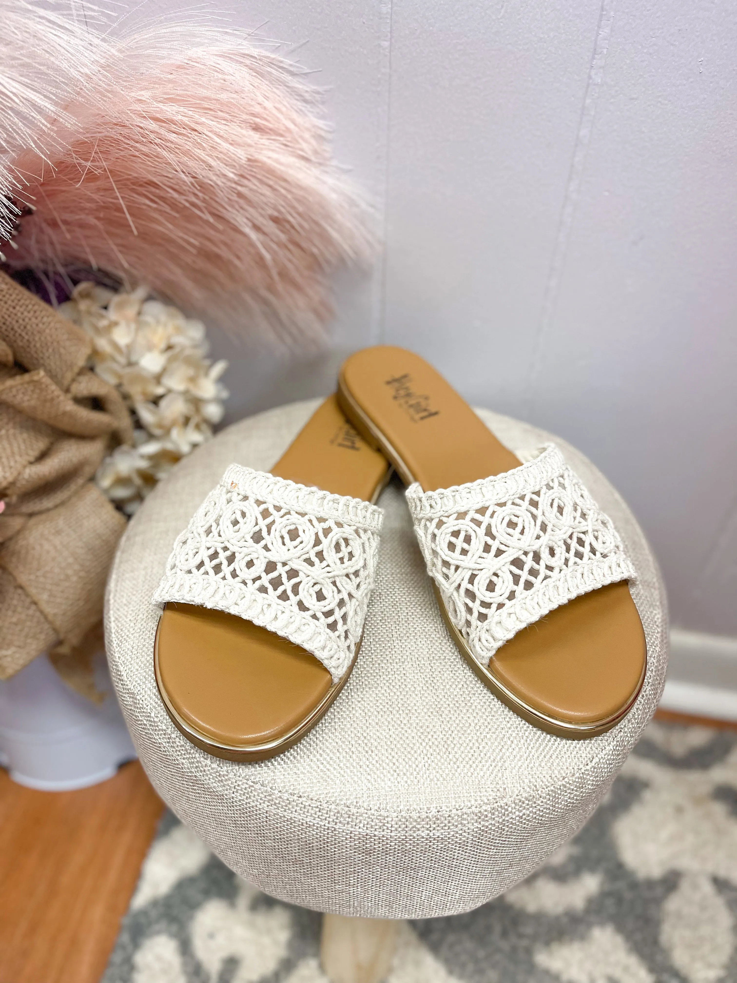 Bunny Tails Natural Sandals