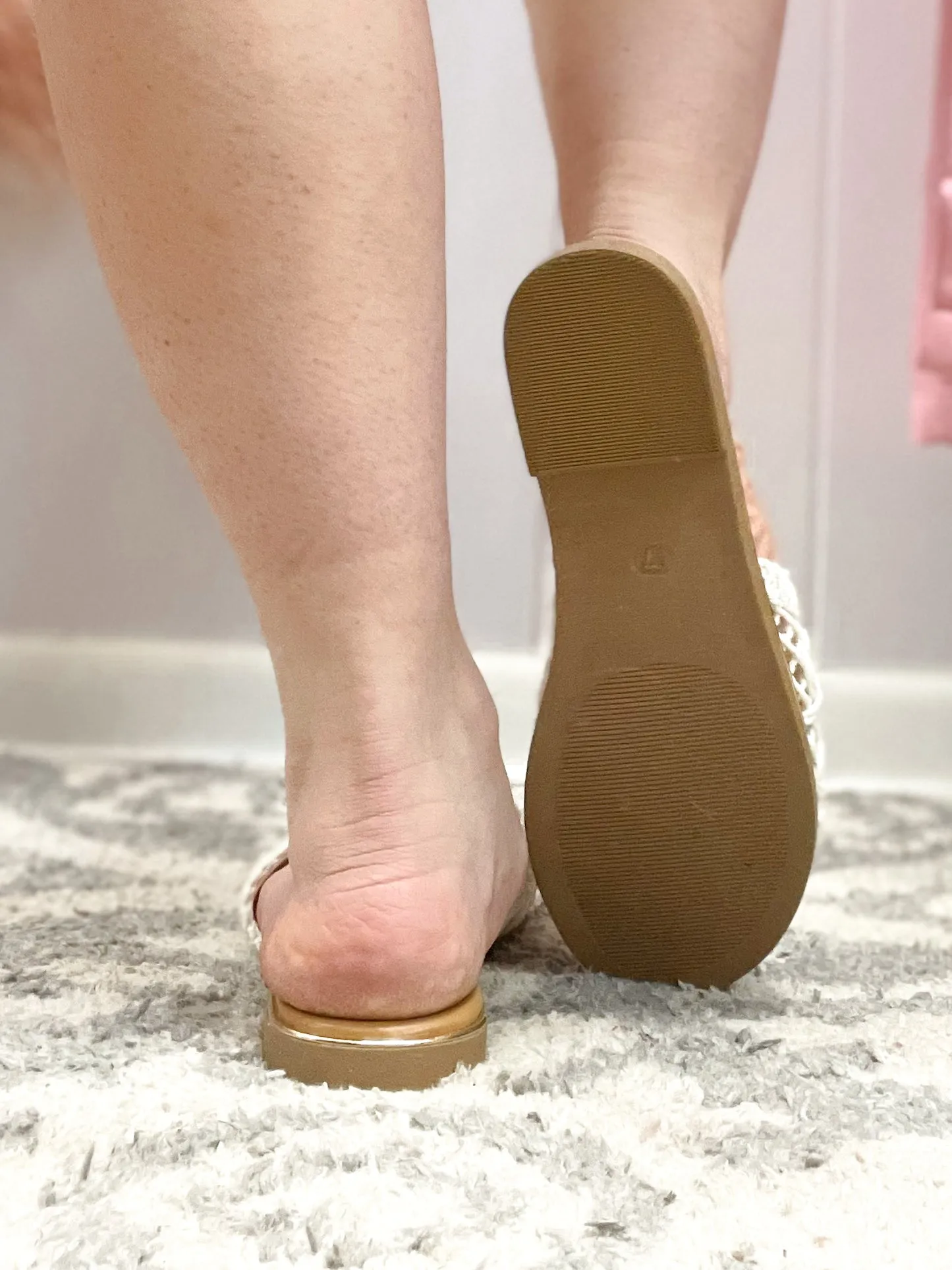 Bunny Tails Natural Sandals