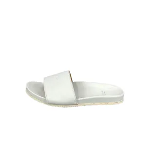 Buscemi Mens Slide Core Alce White Alce Leather Sandals