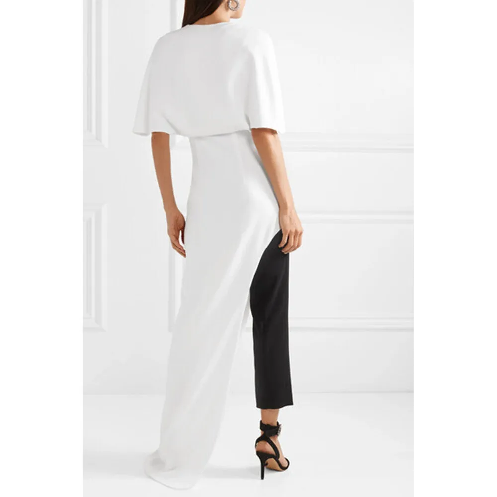 Cape Effect Asymmetric Crepe Tunic