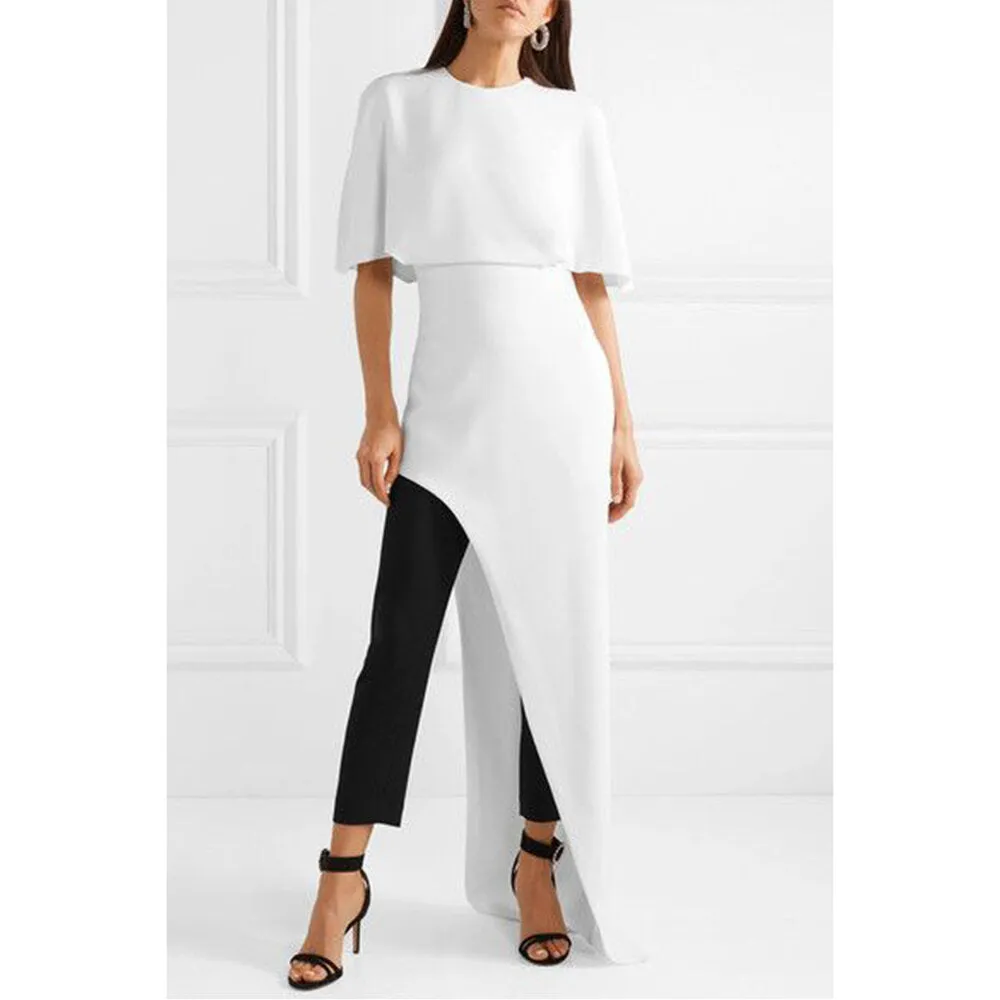 Cape Effect Asymmetric Crepe Tunic