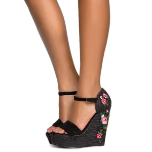 Cape Robbin Zelda-8 Black Wedges BLACK