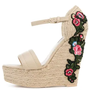 Cape Robbin Zelda-8 Nude Espadrille Wedge Nude