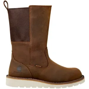 Carhartt Women's 10" Steel Toe WP Wellington Wedge Boot -Brown- FW1234-W