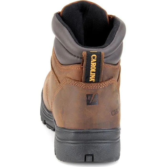 Carolina Men's Engineer 6" Steel Toe Waterproof Slip Resist Work Boot -Brown- CA3526