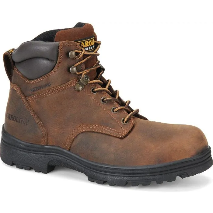 Carolina Men's Engineer 6" Steel Toe Waterproof Slip Resist Work Boot -Brown- CA3526