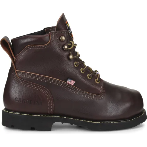 Carolina Men's INT 2.0 6" Steel Toe Internal Metguard Work Boot - Brown - CA517