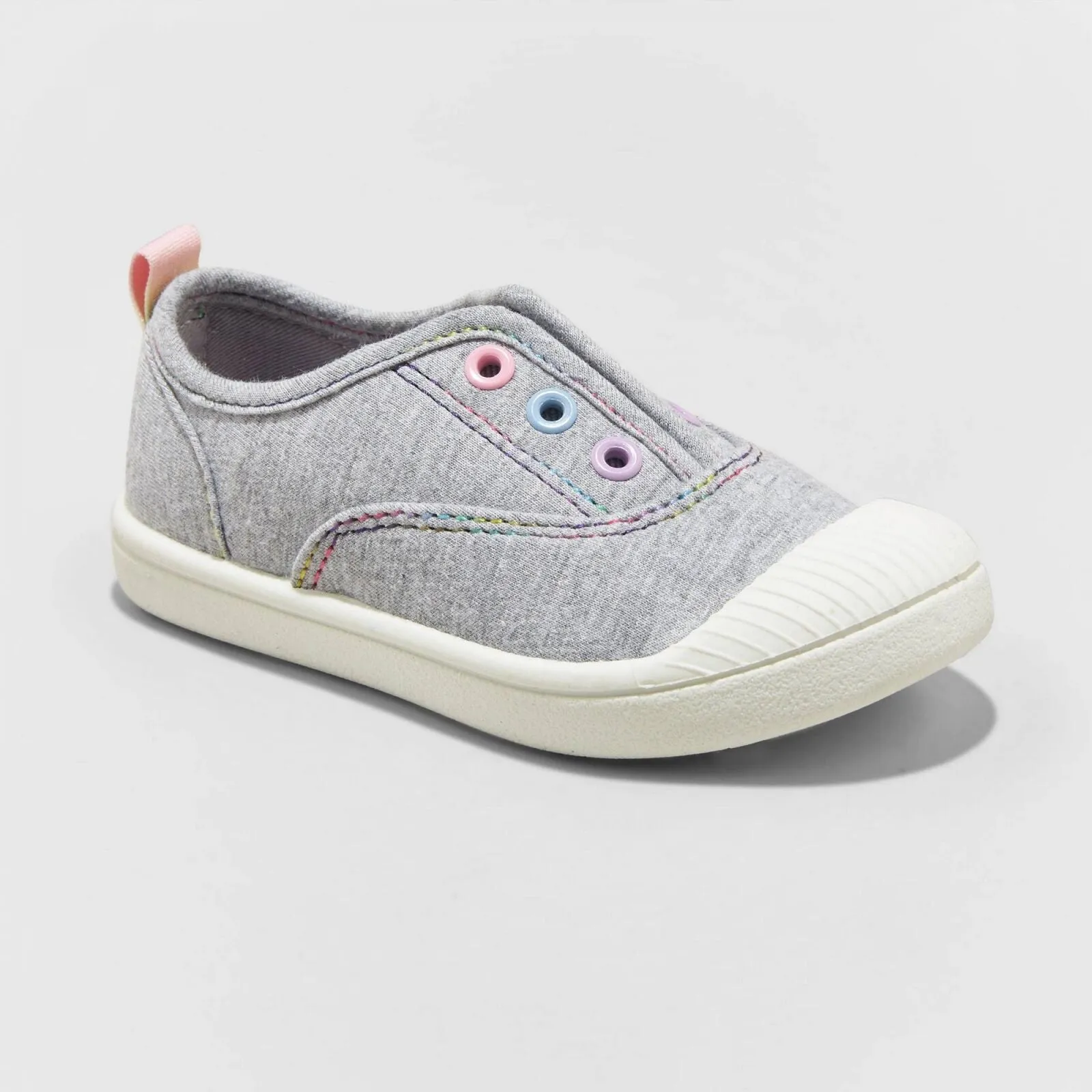 Cat & Jack Toddler Rory Rainbow Print Slip-On Apparel Sneakers Gray 12