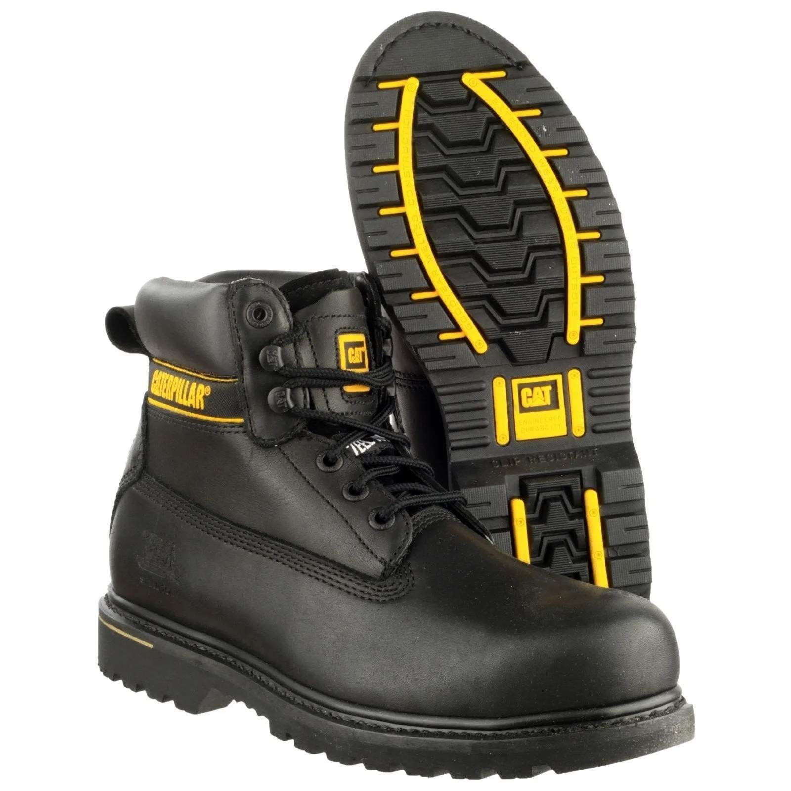 Caterpillar NEW Holton S3 Wide-Fit Safety Boots | Steel Toe Cap