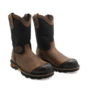 Cebu HL200 Heavy Duty Pull On 10" Work Boots - Steel Toe