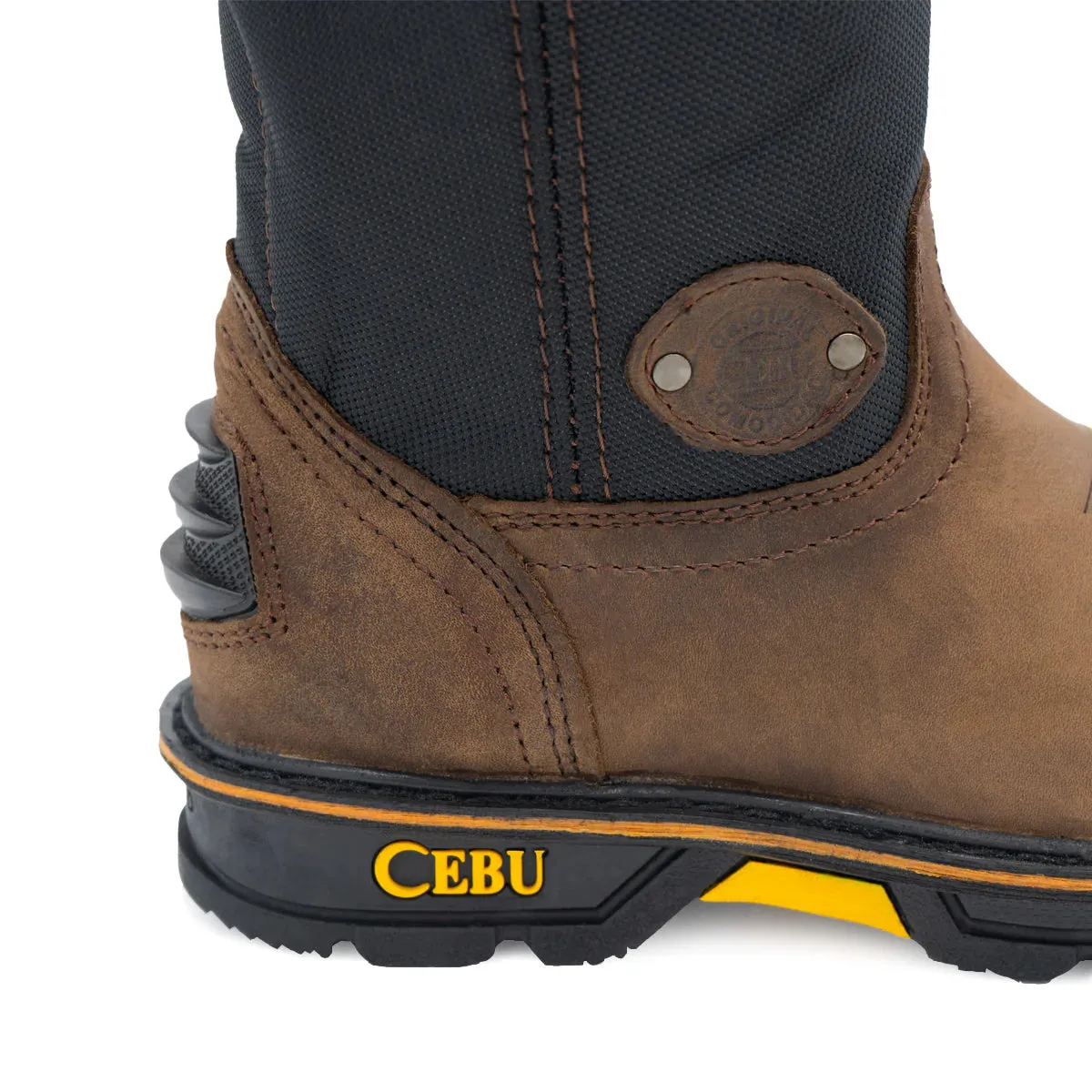Cebu HL200 Heavy Duty Pull On 10" Work Boots - Steel Toe