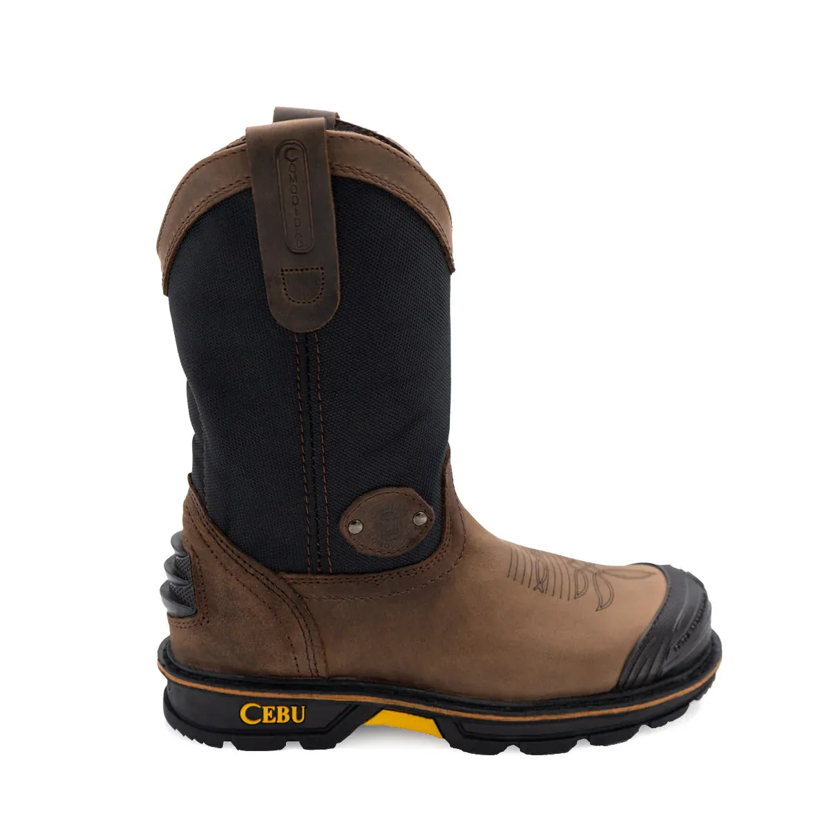 Cebu HL200 Heavy Duty Pull On 10" Work Boots - Steel Toe