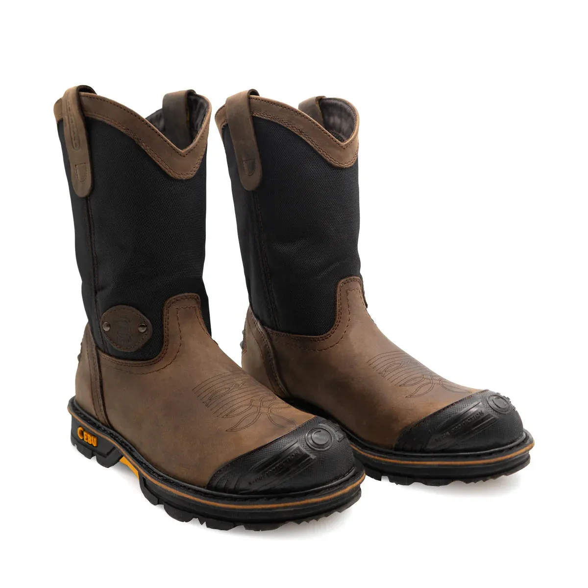 Cebu HL200 Heavy Duty Pull On 10" Work Boots - Steel Toe