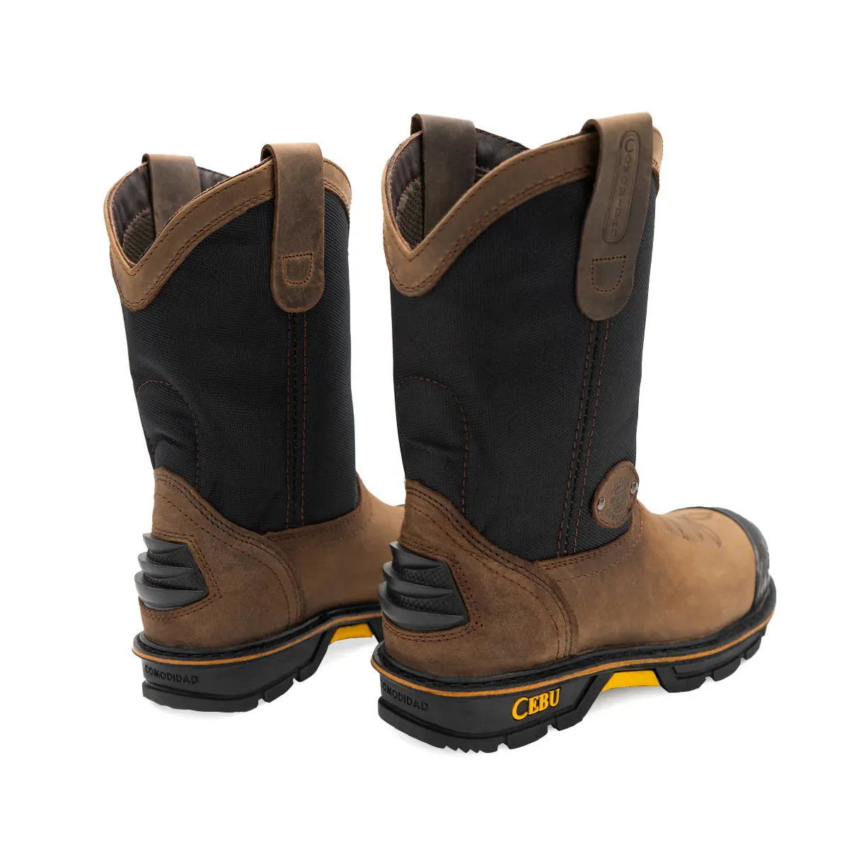 Cebu HL200 Heavy Duty Pull On 10" Work Boots - Steel Toe